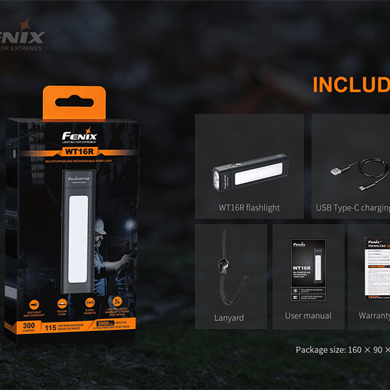 Fenix WT16R Rechargeable Work Light - Hazy Fly Fishing