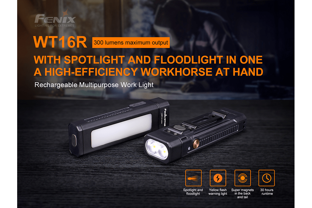 Fenix WT16R Rechargeable Work Light - Hazy Fly Fishing