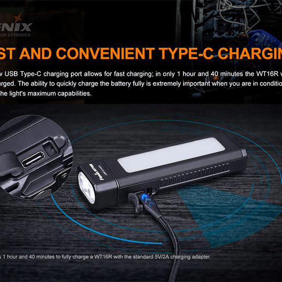 Fenix WT16R Rechargeable Work Light - Hazy Fly Fishing