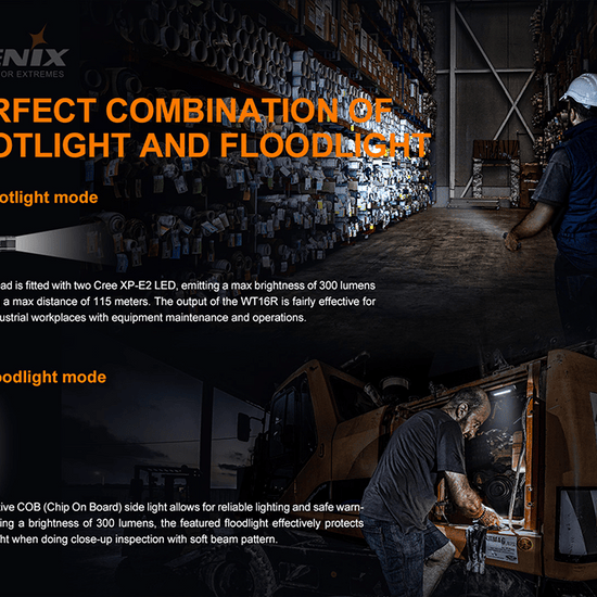 Fenix WT16R Rechargeable Work Light - Hazy Fly Fishing