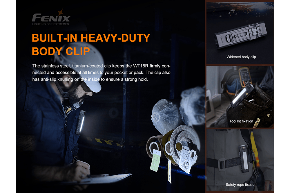 Fenix WT16R Rechargeable Work Light - Hazy Fly Fishing