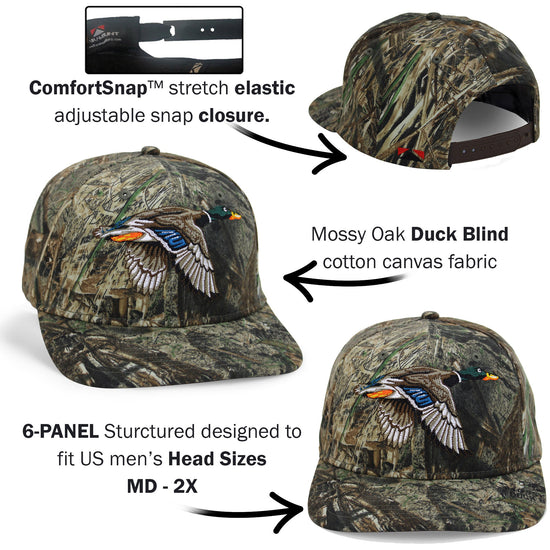 Flying Mallard 6 - Panel on Mossy Oak Duck Blind - Hazy Fly Fishing