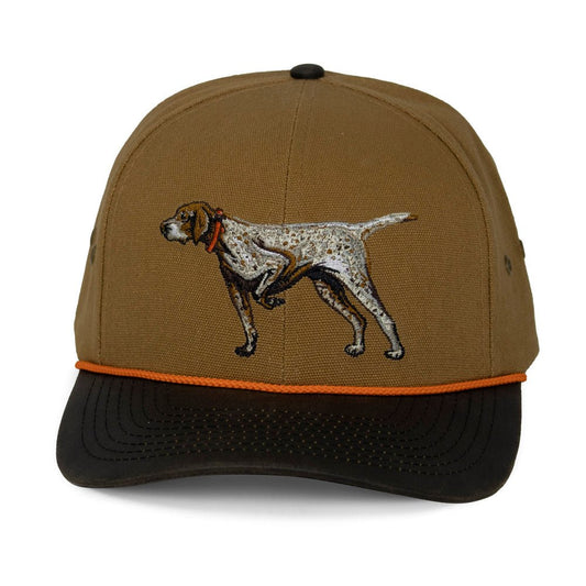 German Shorthaired Point Canvas Cap Wax Cloth Visor - Hazy Fly Fishing