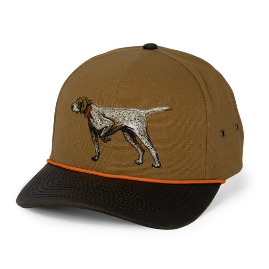 German Shorthaired Point Canvas Cap Wax Cloth Visor - Hazy Fly Fishing