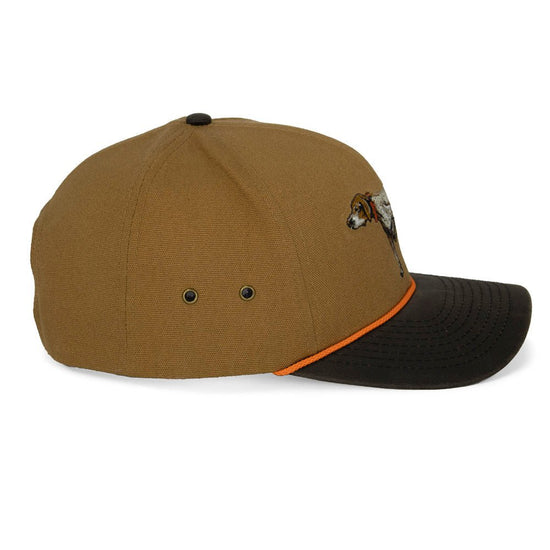 German Shorthaired Point Canvas Cap Wax Cloth Visor - Hazy Fly Fishing