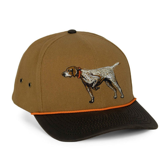 German Shorthaired Point Canvas Cap Wax Cloth Visor - Hazy Fly Fishing