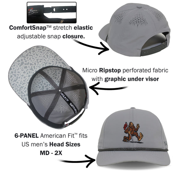 Golf Sasquatch Bigfoot Final Hole Performance Rope Cap - Hazy Fly Fishing