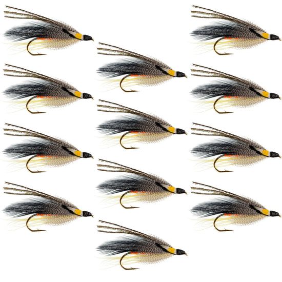 Gray Ghost Classic Streamer Flies - Set of 12 - Hook Size 4 - Hazy Fly Fishing