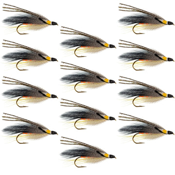 Gray Ghost Classic Streamer Flies - Set of 12 - Hook Size 4 - Hazy Fly Fishing