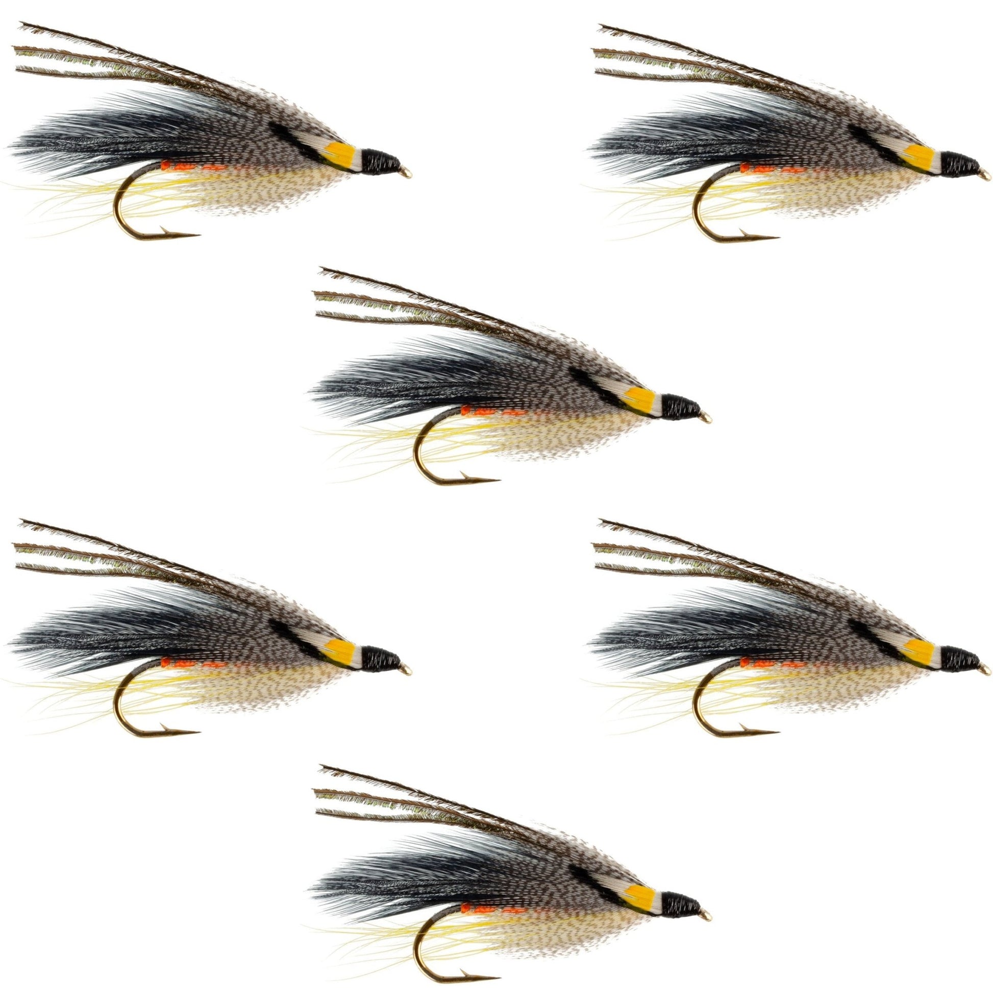 Gray Ghost Classic Streamer Flies - Set of 6 - Hook Size 4 - Hazy Fly Fishing