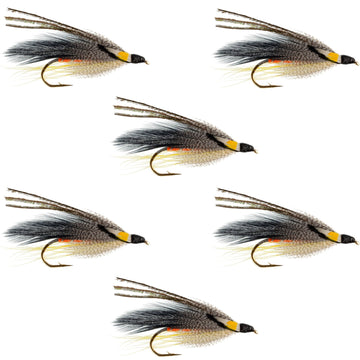 Gray Ghost Classic Streamer Flies - Set of 6 - Hook Size 4 - Hazy Fly Fishing
