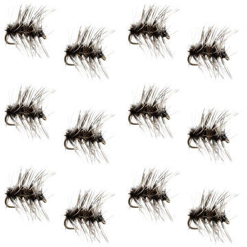 Griffiths Gnat Midge Trout Dry Fly Fishing Flies - 1 Dozen Flies Size 20 - Hazy Fly Fishing