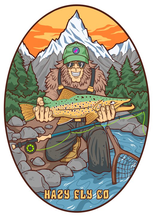 Haze Oval Sticker - Hazy Fly Fishing