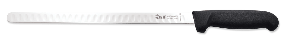 IVO® Butchercut 12" Black Slicing Knife with Grantons - Hazy Fly Fishing