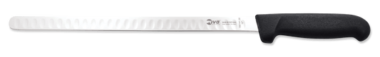 IVO® Butchercut 12" Black Slicing Knife with Grantons - Hazy Fly Fishing