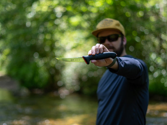IVO® DuoPrime 5" Black Semi Flex Curved Boning Knife - Hazy Fly Fishing