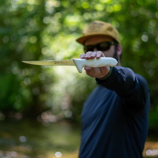IVO® ERGODUO 7" White Flexible Fillet Knife - Hazy Fly Fishing
