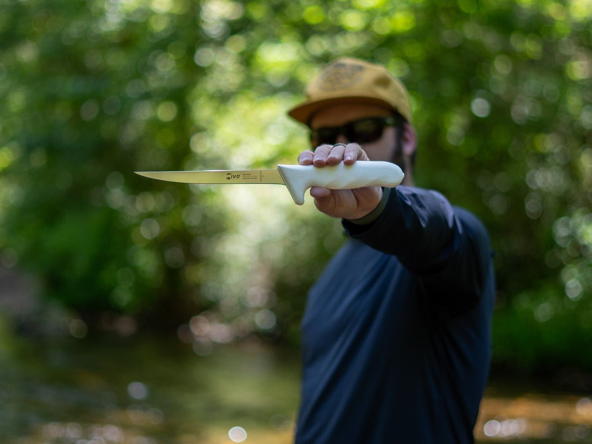 IVO® ERGODUO 7" White Flexible Fillet Knife - Hazy Fly Fishing
