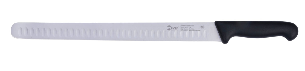 IVO® Professional Line I 14" Black Slicing Knife with Grantons - Hazy Fly Fishing