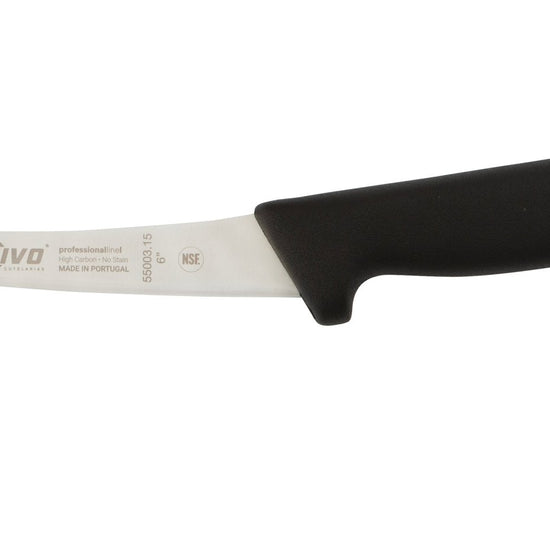 IVO® Professional Line I 6" Black Semi-Flex Curved Boning Knife - Hazy Fly Fishing