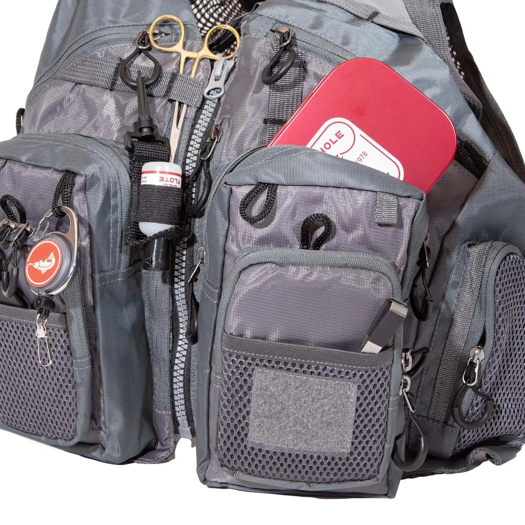 JHFLYCO Adjustable Mesh Fishing Vest - Hazy Fly Fishing