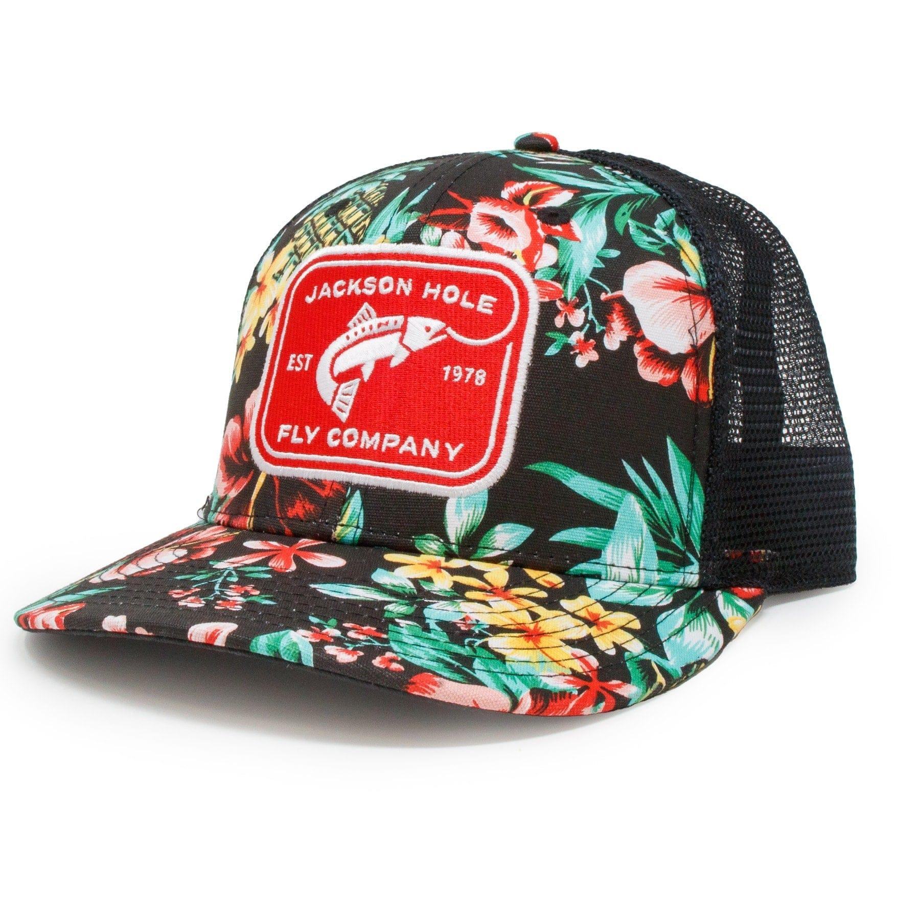 JHFLYCO High Crown Ball Cap - Rectangle Logo - Hazy Fly Fishing