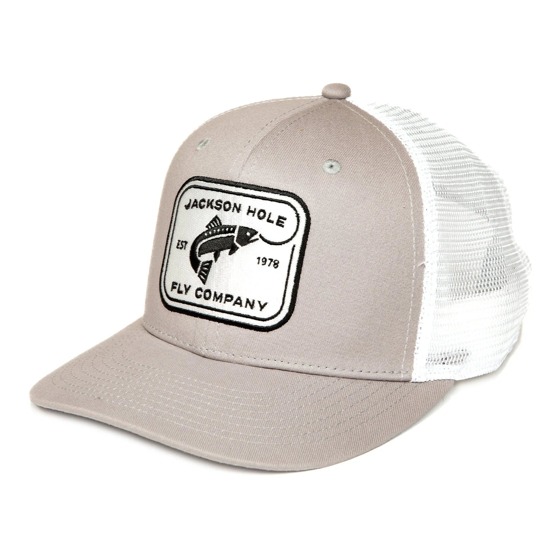 JHFLYCO High Crown Ball Cap - Rectangle Logo - Hazy Fly Fishing