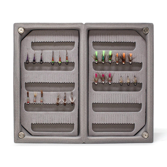 JHFLYCO Loaded Foam Fly Box - Euro Nymph Assortment - Hazy Fly Fishing