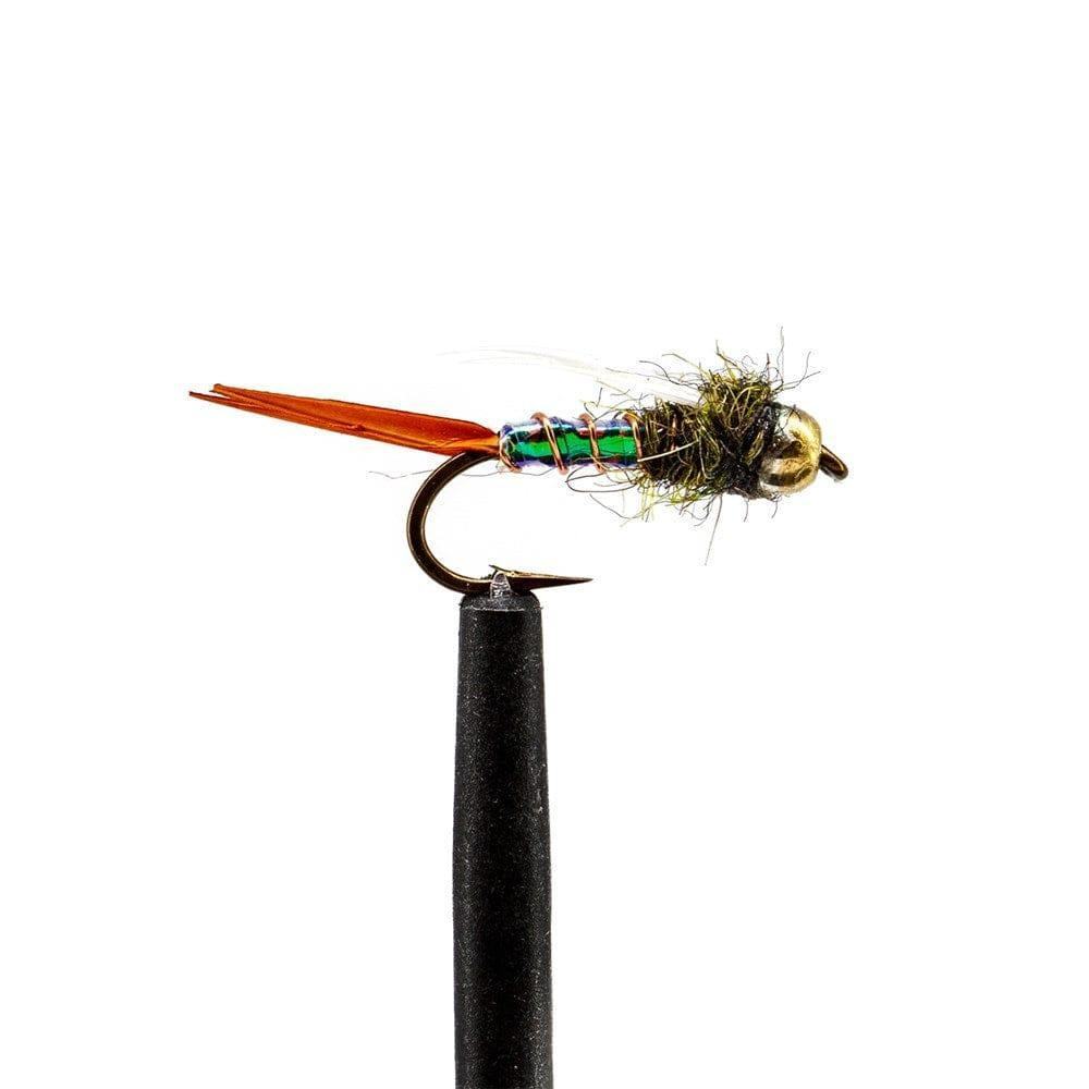 JHFLYCO Loaded Foam Fly Box – Hopper Dropper Assortment – Includes 50m 4X Fluoroflex Tippet - Hazy Fly Fishing