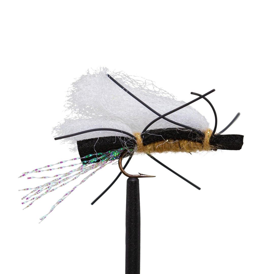 JHFLYCO Loaded Foam Fly Box – Hopper Dropper Assortment – Includes 50m 4X Fluoroflex Tippet - Hazy Fly Fishing