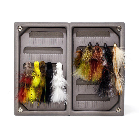JHFLYCO Loaded Foam Fly Box – Medium Streamer Assortment - Hazy Fly Fishing