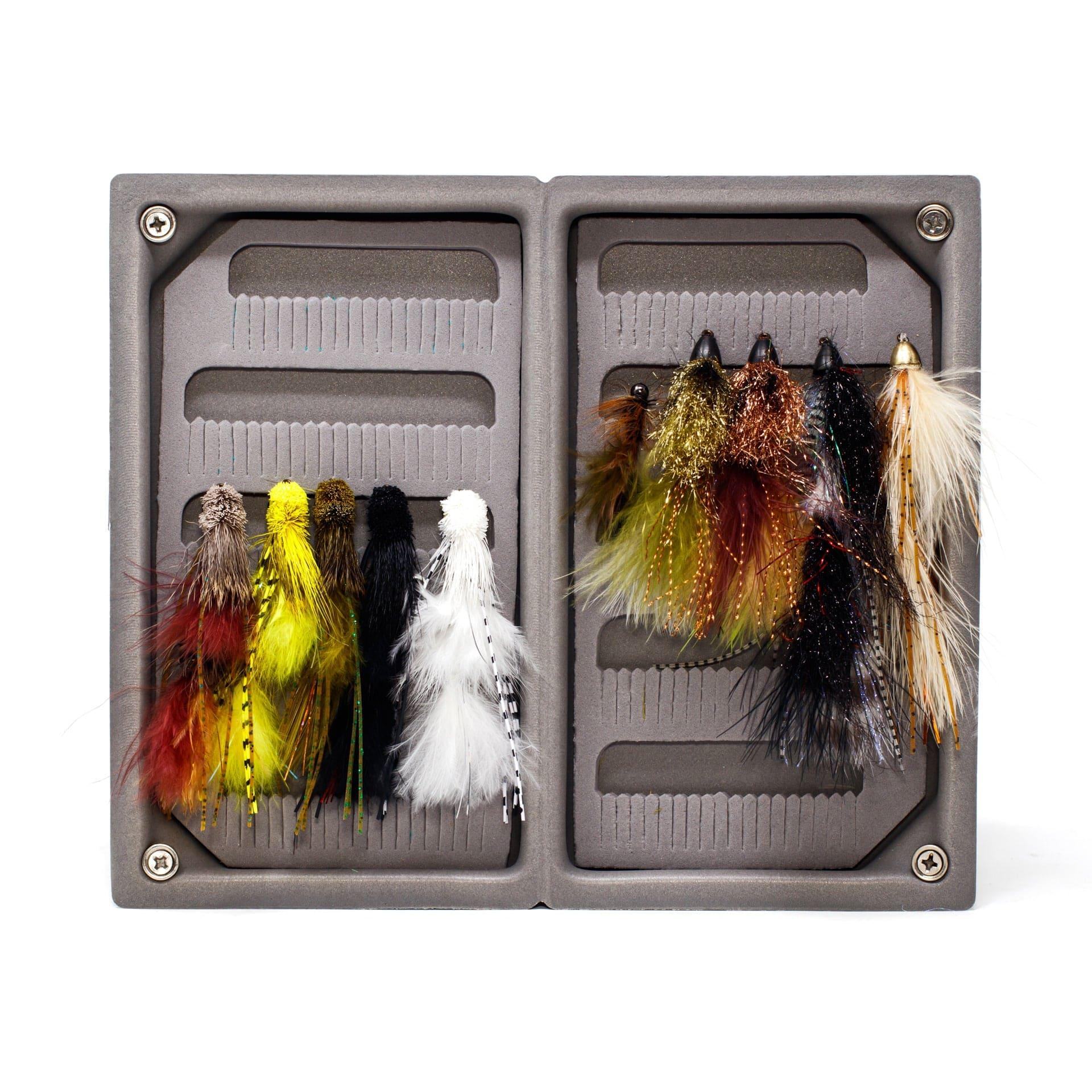 JHFLYCO Loaded Foam Fly Box – Medium Streamer Assortment - Hazy Fly Fishing