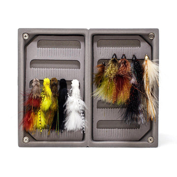 JHFLYCO Loaded Foam Fly Box – Medium Streamer Assortment - Hazy Fly Fishing
