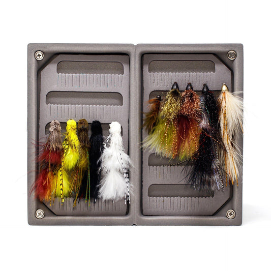 JHFLYCO Loaded Foam Fly Box – Medium Streamer Assortment - Hazy Fly Fishing