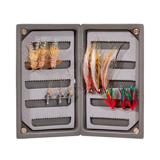 JHFLYCO Loaded Foam Fly Box - Redfish Assortment - Hazy Fly Fishing
