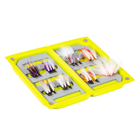 JHFLYCO Loaded Foam Fly Box - Salmon Fly Assortment - Hazy Fly Fishing