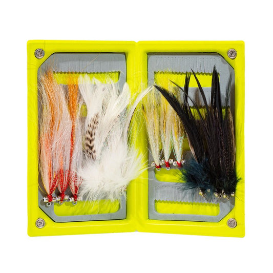 JHFLYCO Loaded Foam Fly Box - Sea Trout Assortment - Hazy Fly Fishing