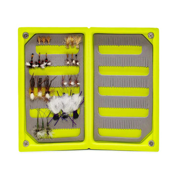 JHFLYCO Loaded Foam Fly Box - Standard Dry Fly Assortment - Hazy Fly Fishing