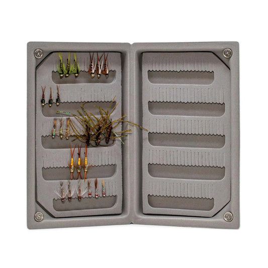JHFLYCO Loaded Foam Fly Box – Standard Nymph Assortment - Hazy Fly Fishing