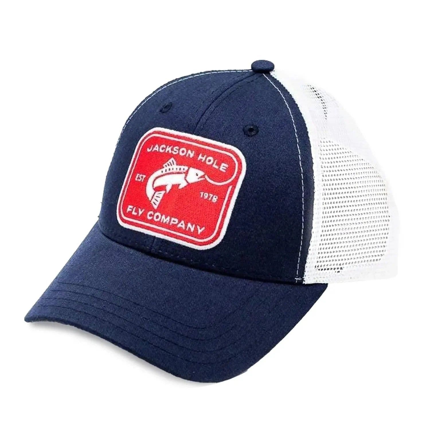 JHFLYCO Low Crown Ball Cap - Rectangle Logo - Hazy Fly Fishing
