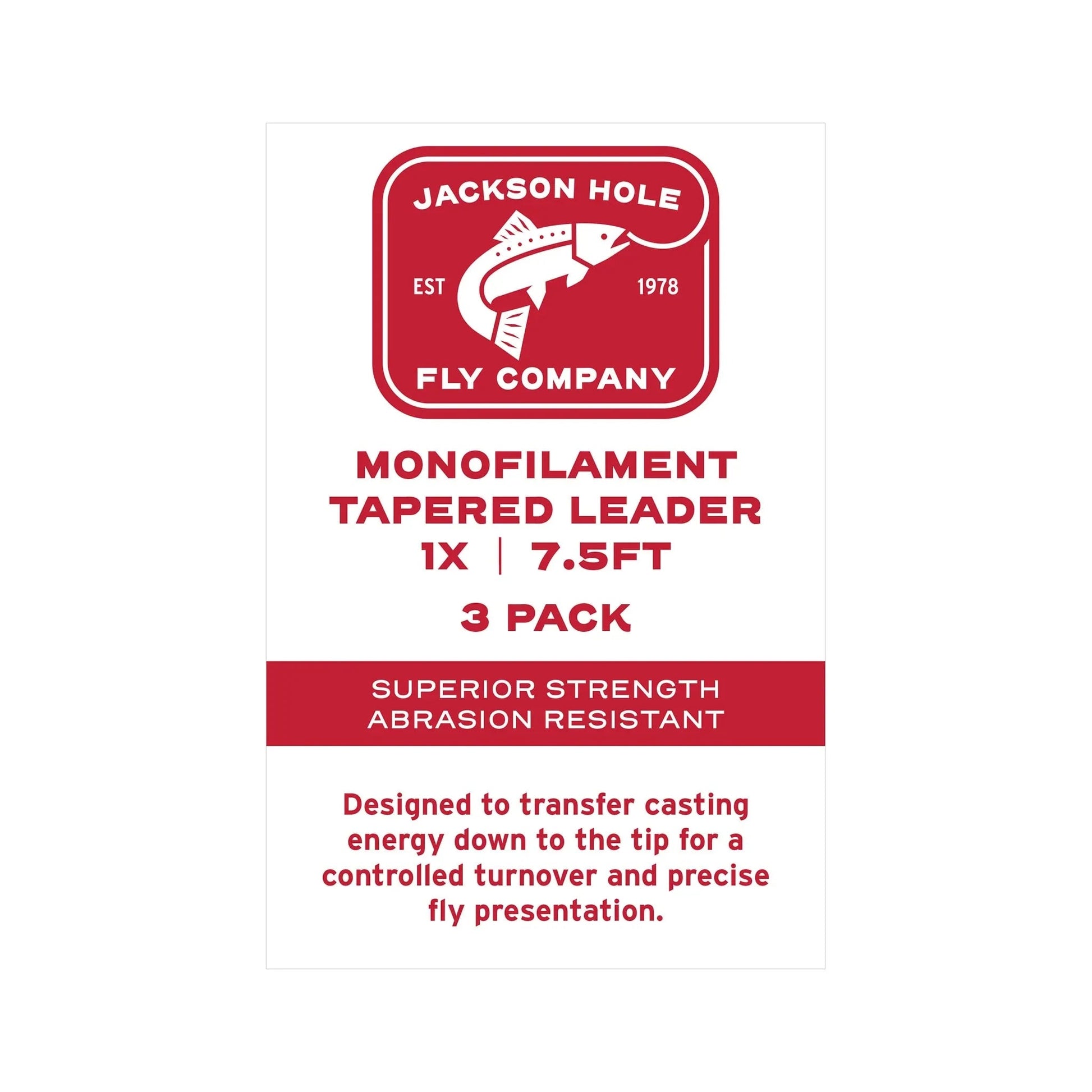 JHFLYCO Monofilament Nylon Tapered Leader - 3 Pack - Hazy Fly Fishing