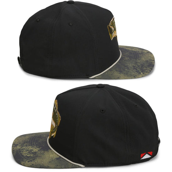 Largemouth Bass 5 - Panel Trucker Rope Cap - Hazy Fly Fishing