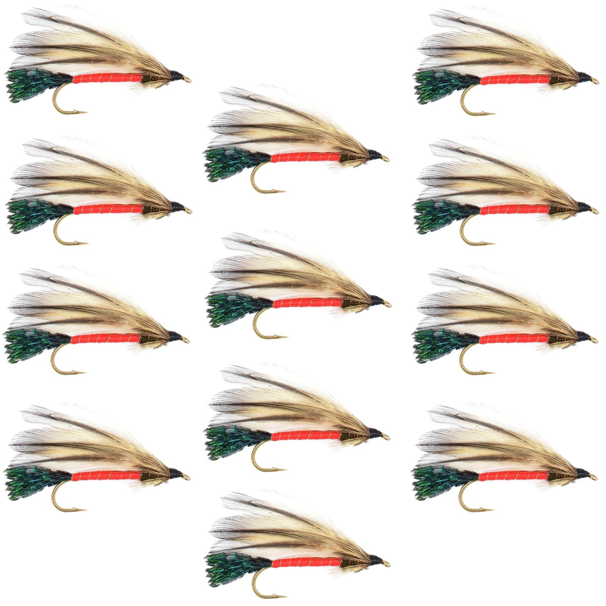 Light Spruce Classic Streamer Flies - Set of 12 - Hook Size 4 - Hazy Fly Fishing