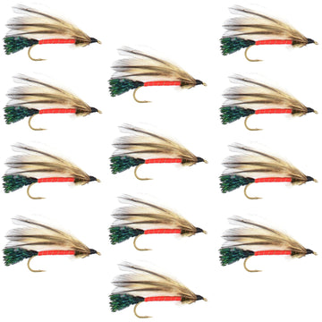 Light Spruce Classic Streamer Flies - Set of 12 - Hook Size 4 - Hazy Fly Fishing