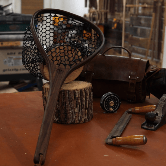 Little Dipper 12"x8" - Walnut Fly Fishing Traditional Landing Net - Handcrafted & Made in USA - Hazy Fly Fishing