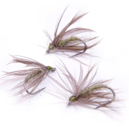 Little Olive Soft Hackle (size 18, 3 flies) - Hazy Fly Fishing