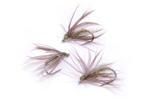 Little Olive Soft Hackle (size 18, 3 flies) - Hazy Fly Fishing