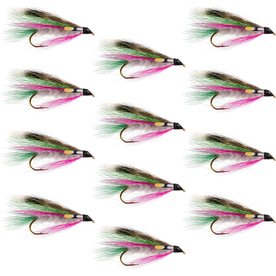 Little Rainbow Trout Classic Streamer Flies - Set of 12 - Hook Size 4 - Hazy Fly Fishing