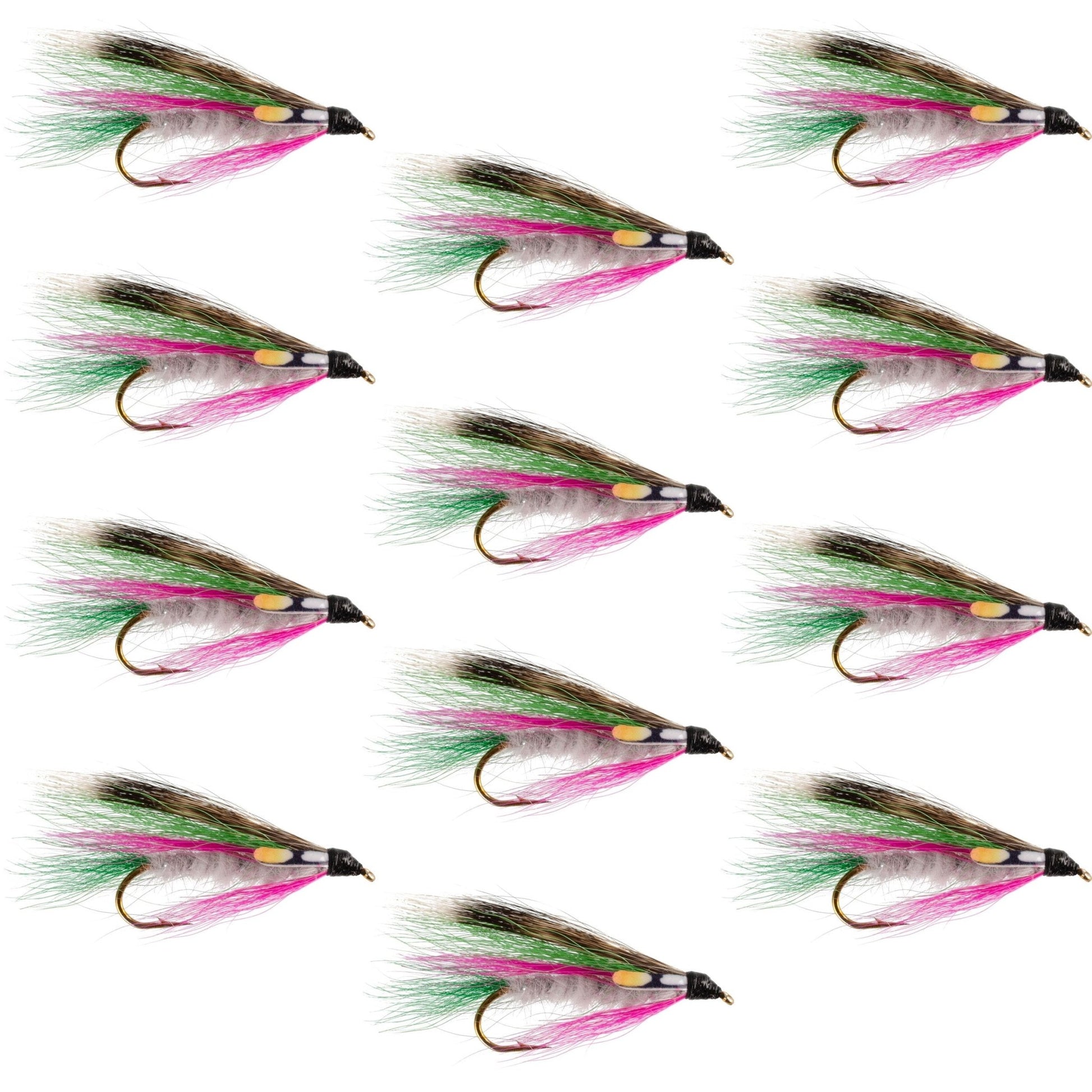 Little Rainbow Trout Classic Streamer Flies - Set of 12 - Hook Size 4 - Hazy Fly Fishing