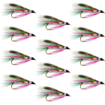 Little Rainbow Trout Classic Streamer Flies - Set of 12 - Hook Size 4 - Hazy Fly Fishing